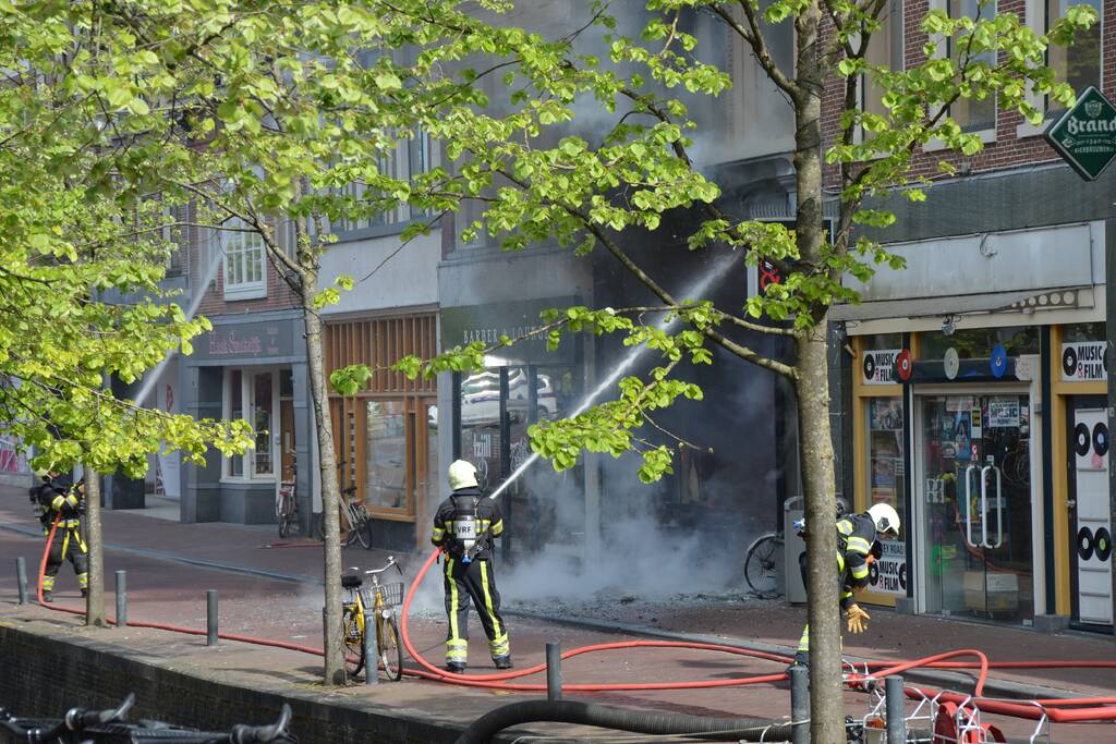 Grote brand bij Discus Muziek