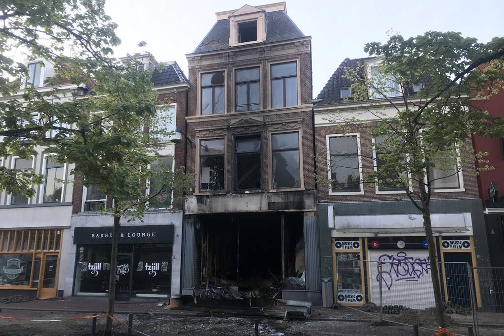 Grote brand bij Discus Muziek