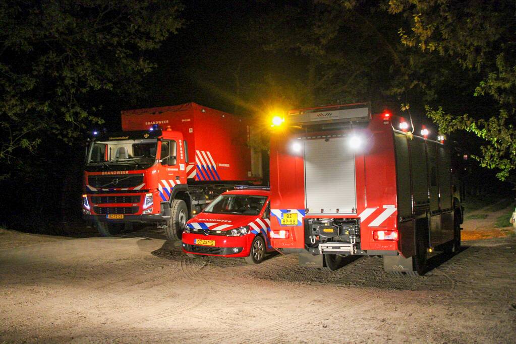 Grote brandweer inzet voor brand in bos