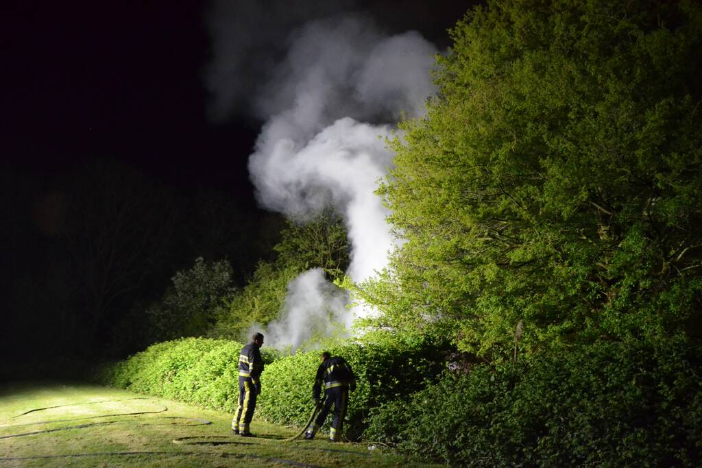 Felle brand in bosschages skatepark