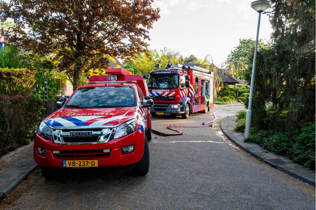 Struiken in brand tijdens barbecueën