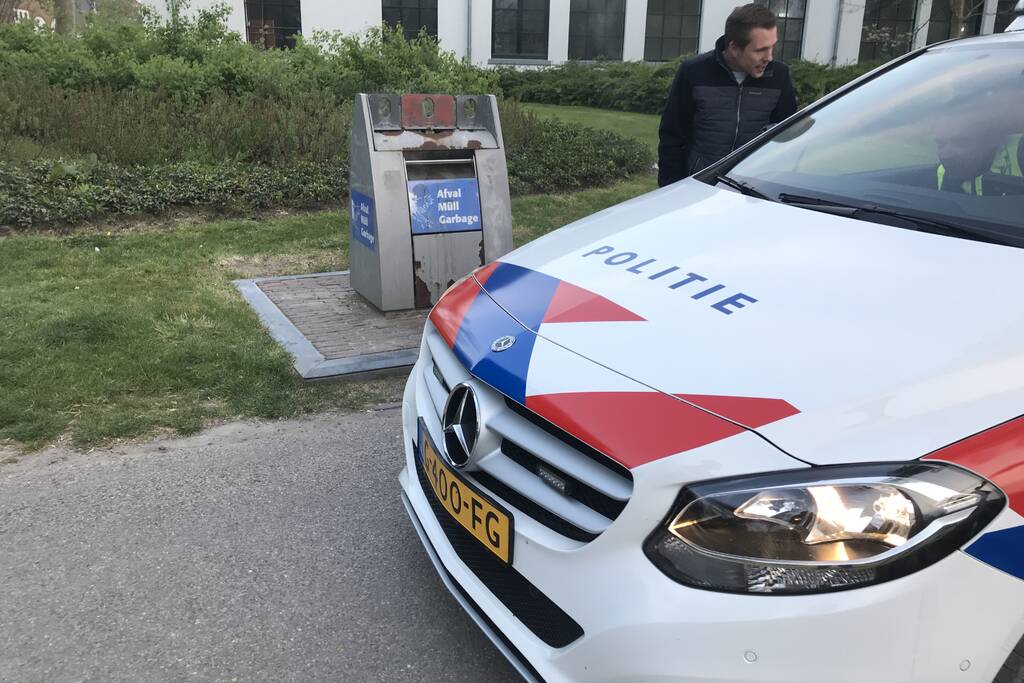 Brand in ondergrondse container