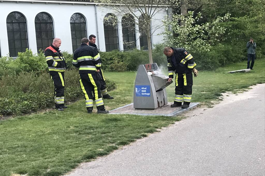 Brand in ondergrondse container