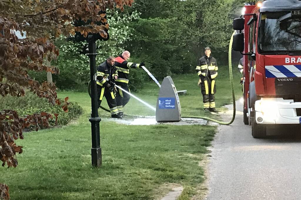Brand in ondergrondse container
