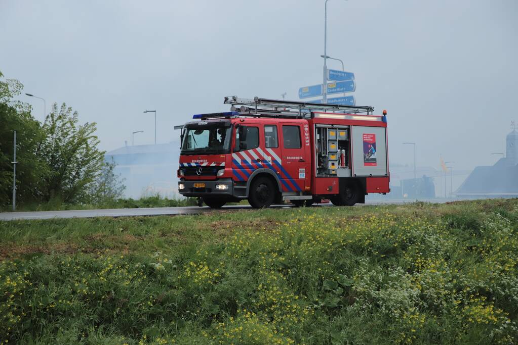 Grote uitslaande brand in industriepand