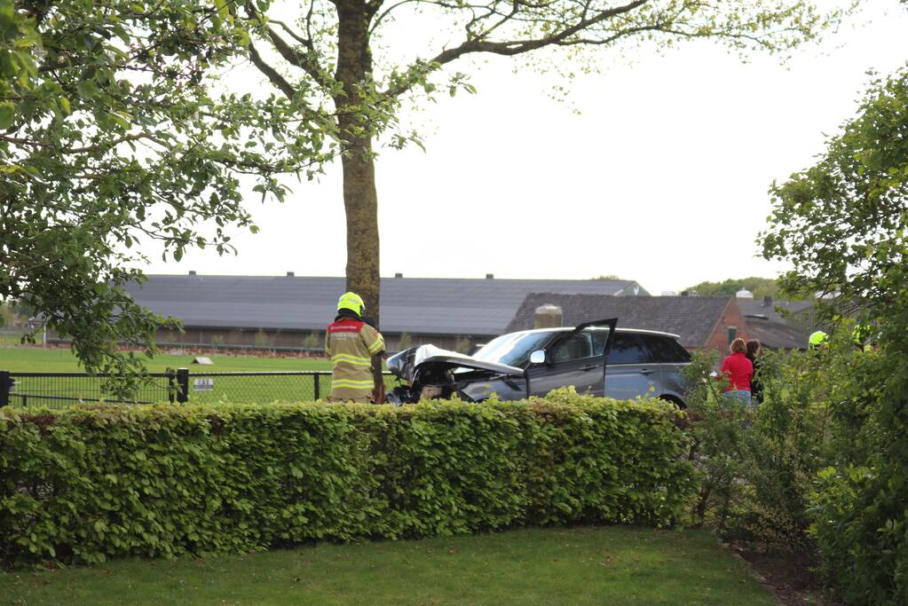 Auto botst op boom
