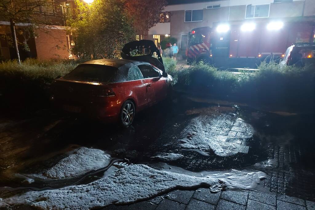 Auto vermoedelijk in brand gestoken