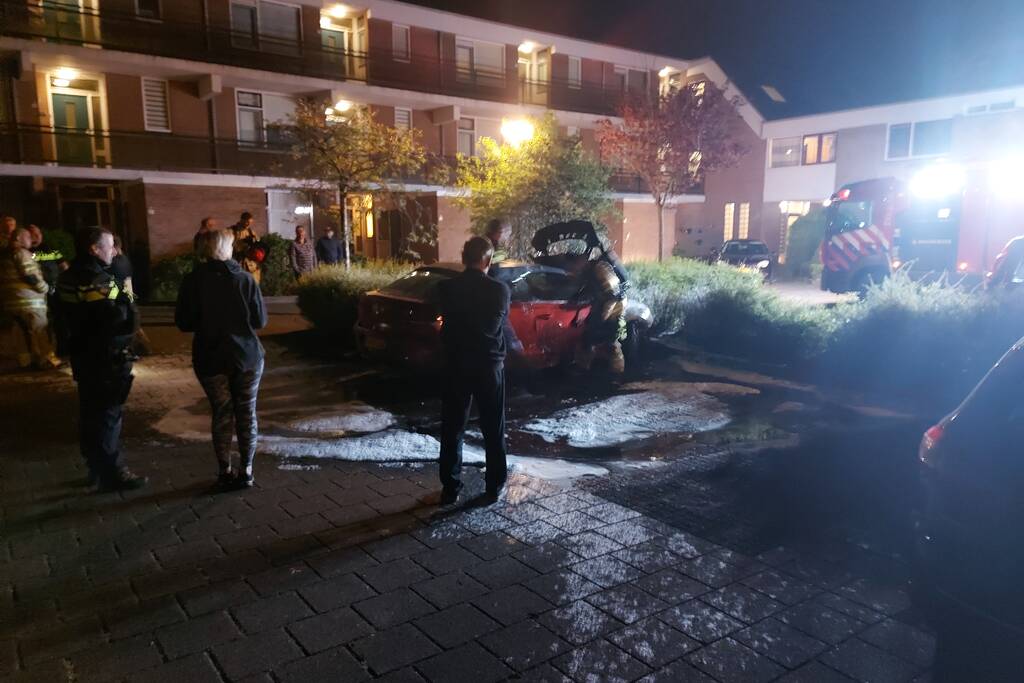 Auto vermoedelijk in brand gestoken