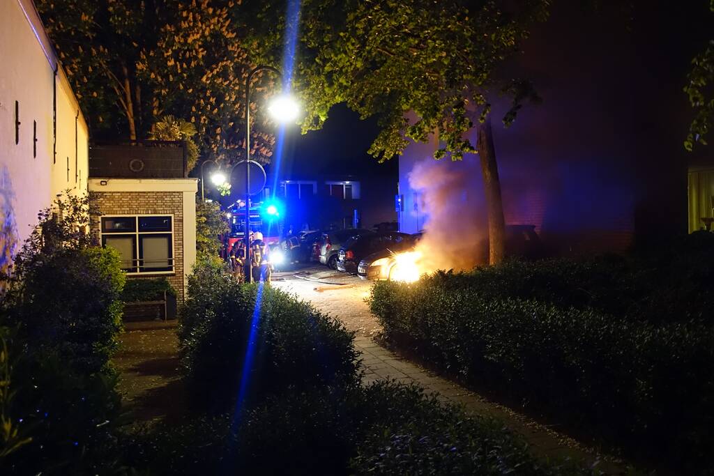 Opnieuw auto in de brand