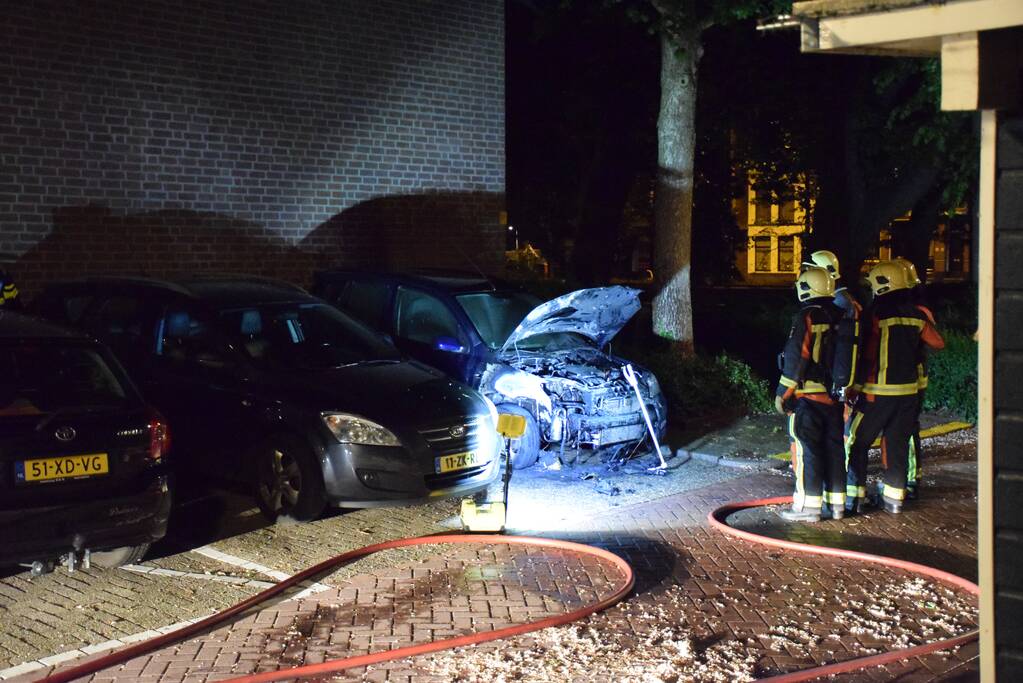 Opnieuw auto in de brand