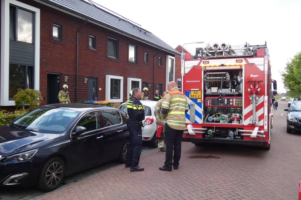 Brand in meterkast van woning