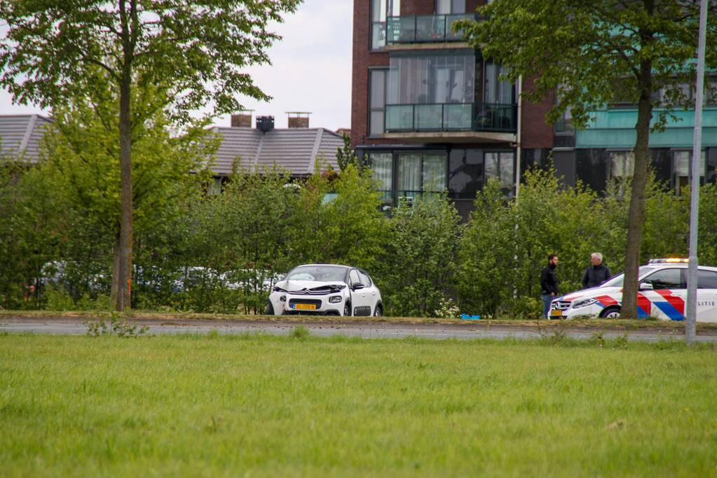 Auto vliegt uit de bocht en botst tegen boom