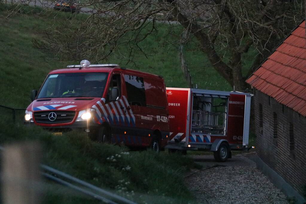 Brand in woning met rieten dak