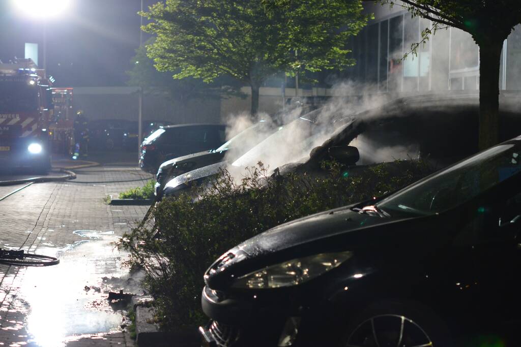 Voertuig door brand verwoest