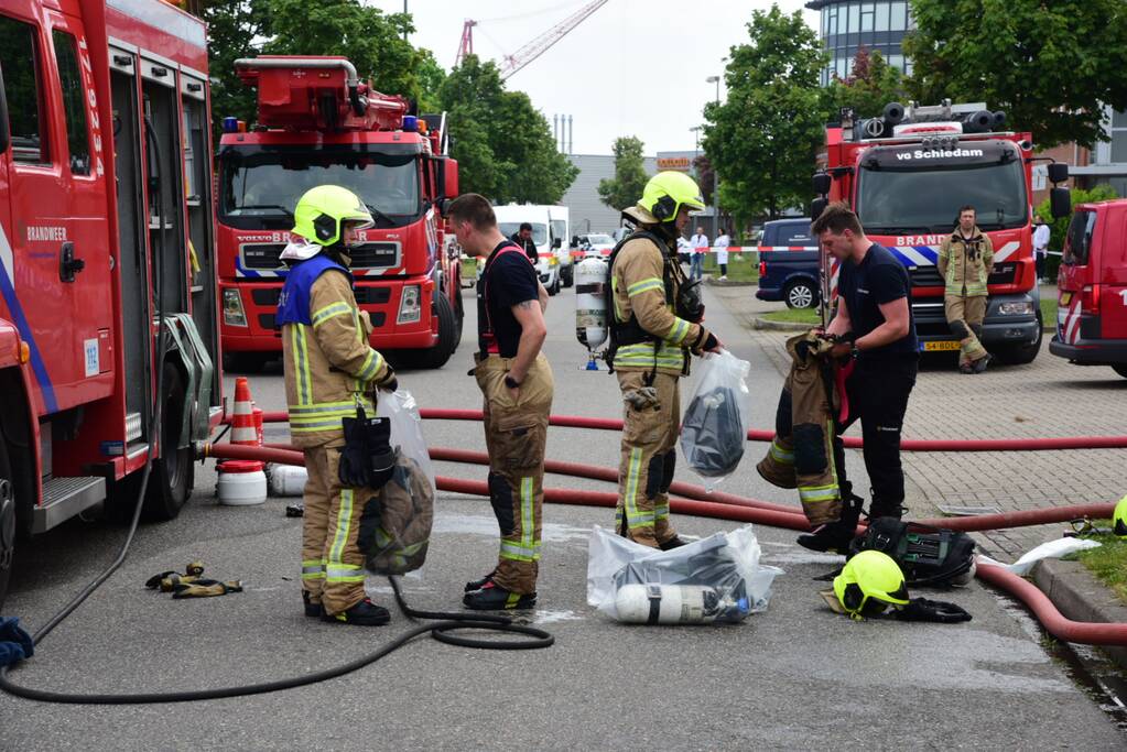 Felle brand in laboratorium