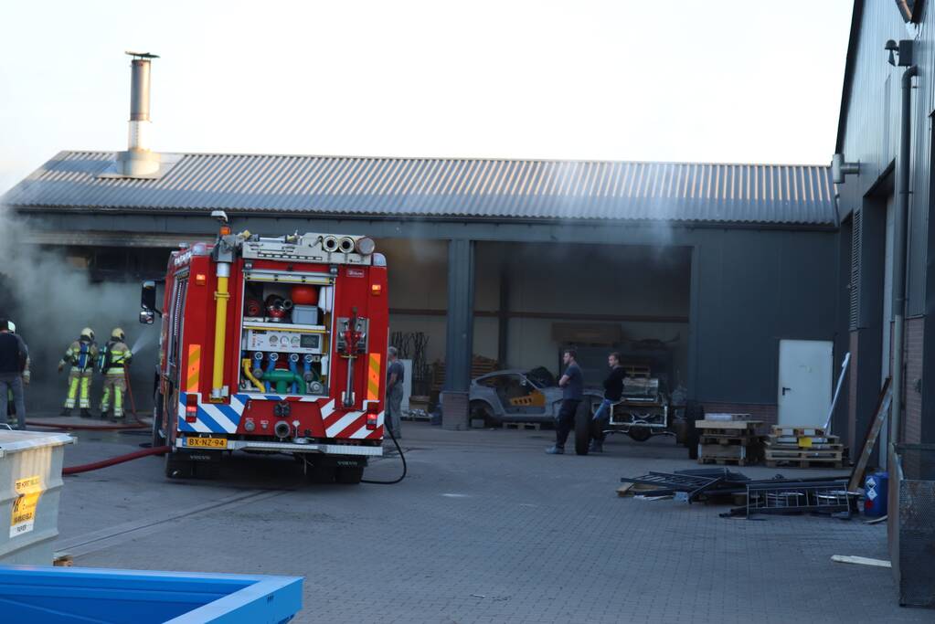 Brand bij straal en spuitbedrijf Evers