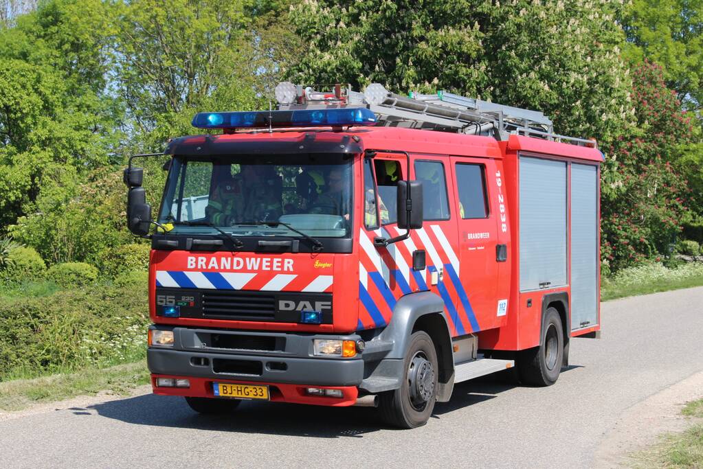 Brand in schuur met aardappelen