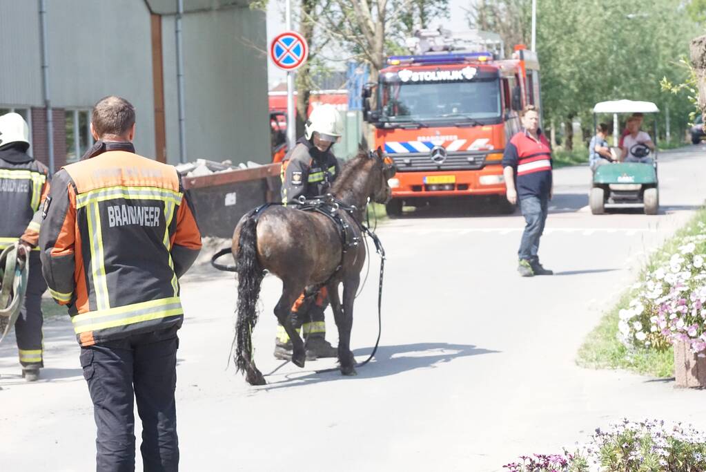 Paard met wagen belanden in sloot