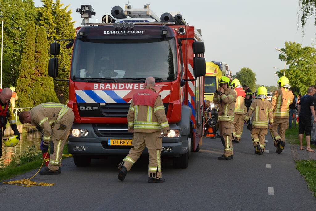 Drie gewonden bij auto te water