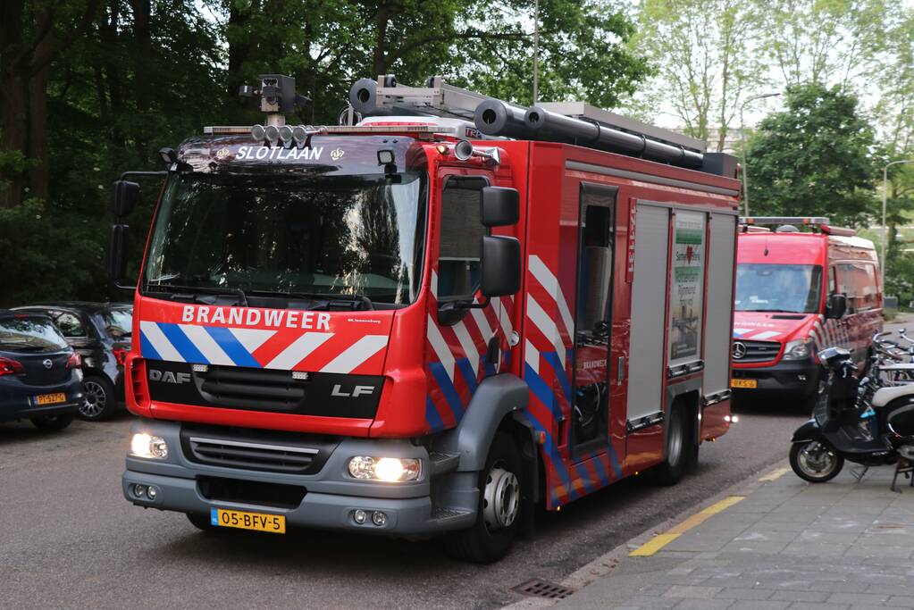 Brand op balkon van flatwoning