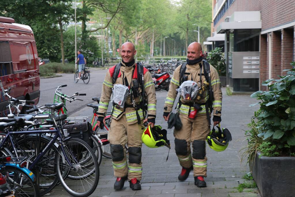 Brand op balkon van flatwoning
