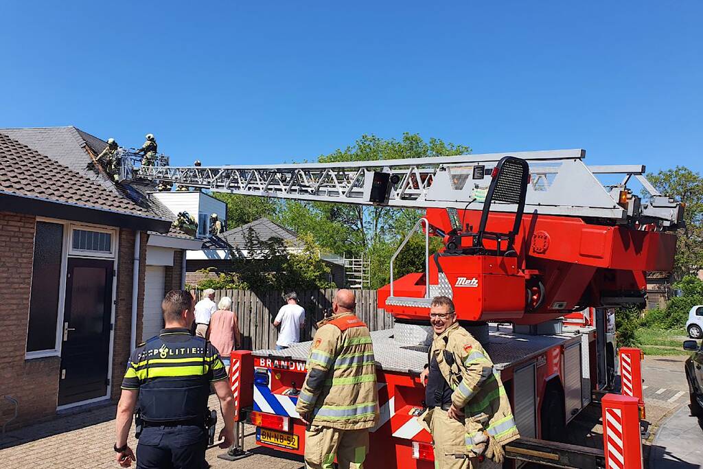 Brand in nok van woning
