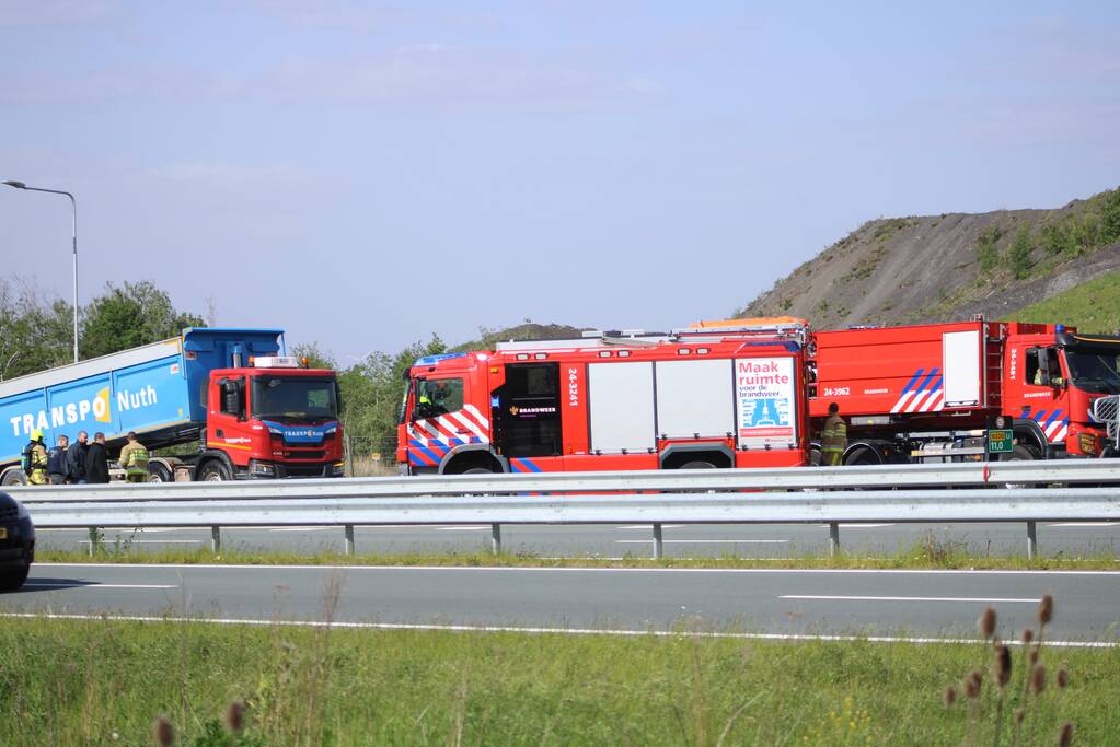 Vrachtwagen in brand