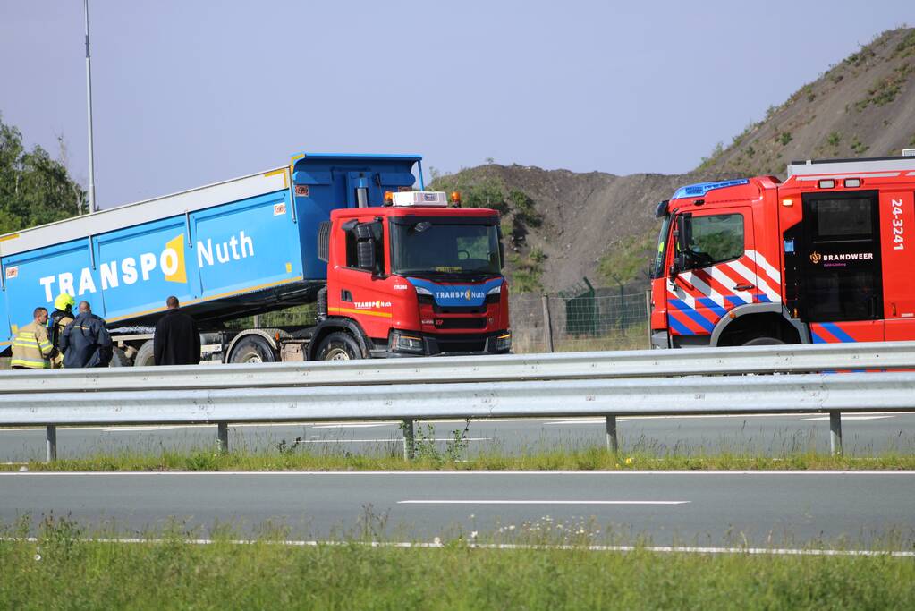 Vrachtwagen in brand