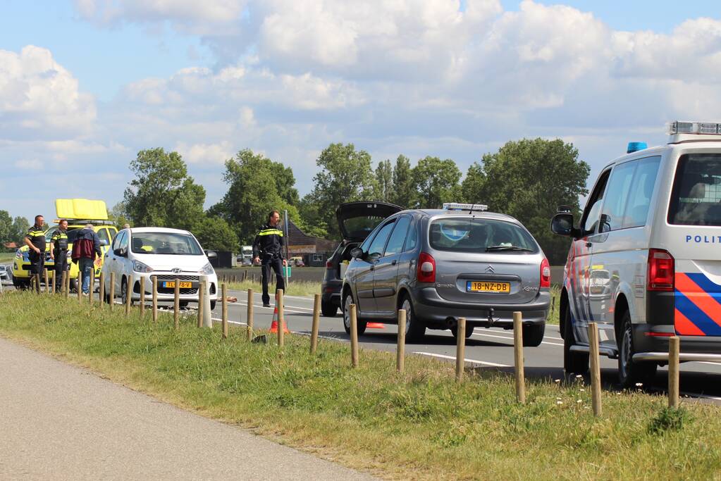 Overstekende fietser geschept
