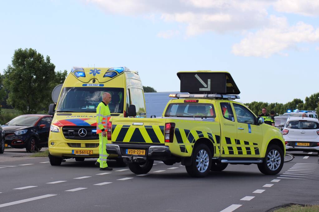 Overstekende fietser geschept
