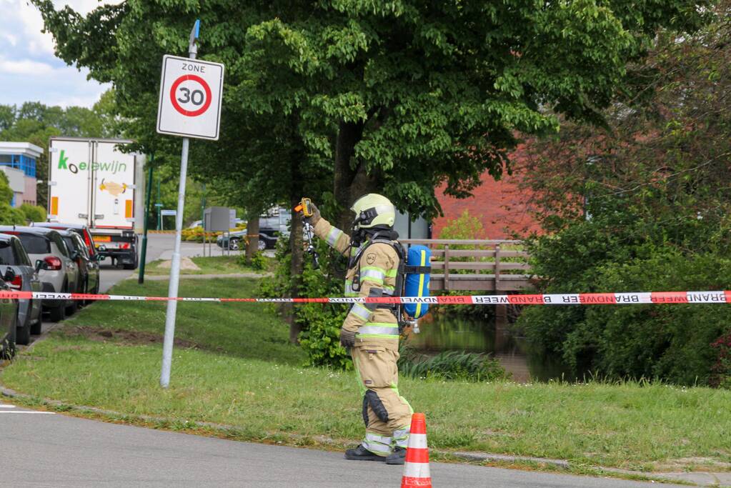 Gaslekkage door graafwerkzaamheden op industrieterrein