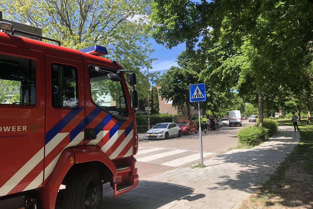 Gasleiding geraakt bij graafwerkzaamheden