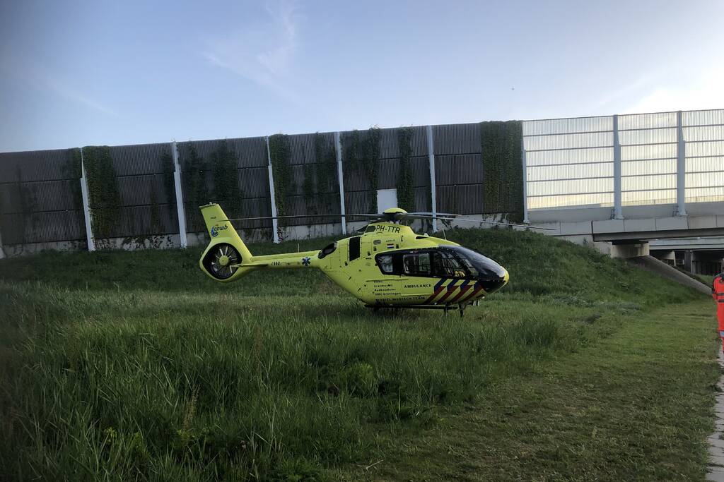 Traumahelikopter trekt veel bekijks