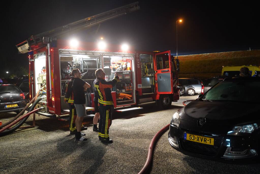 Hond overleden na brand in houten chalet