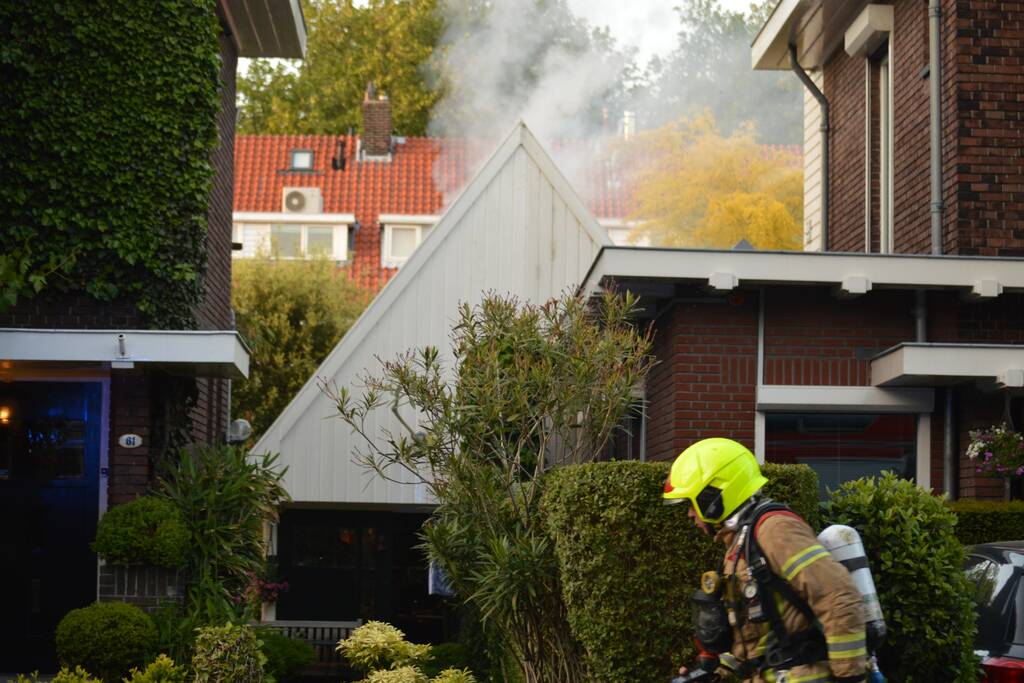 Flinke brand in schuur