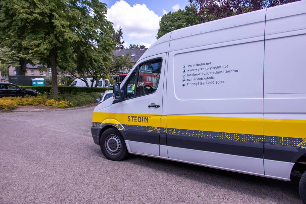 Gasleiding geraakt tijdens werkzaamheden