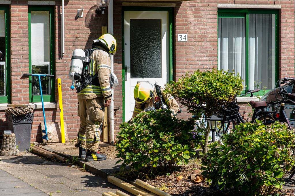 Bewoner raakt gasleiding tijdens klussen
