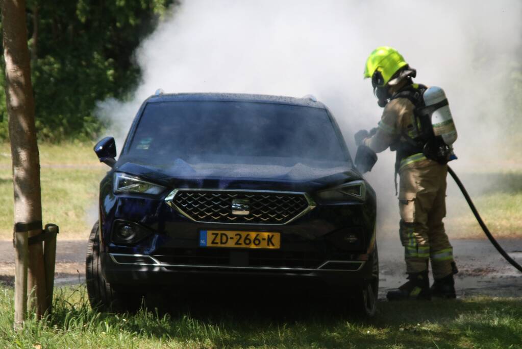 Auto flink beschadigd na brand