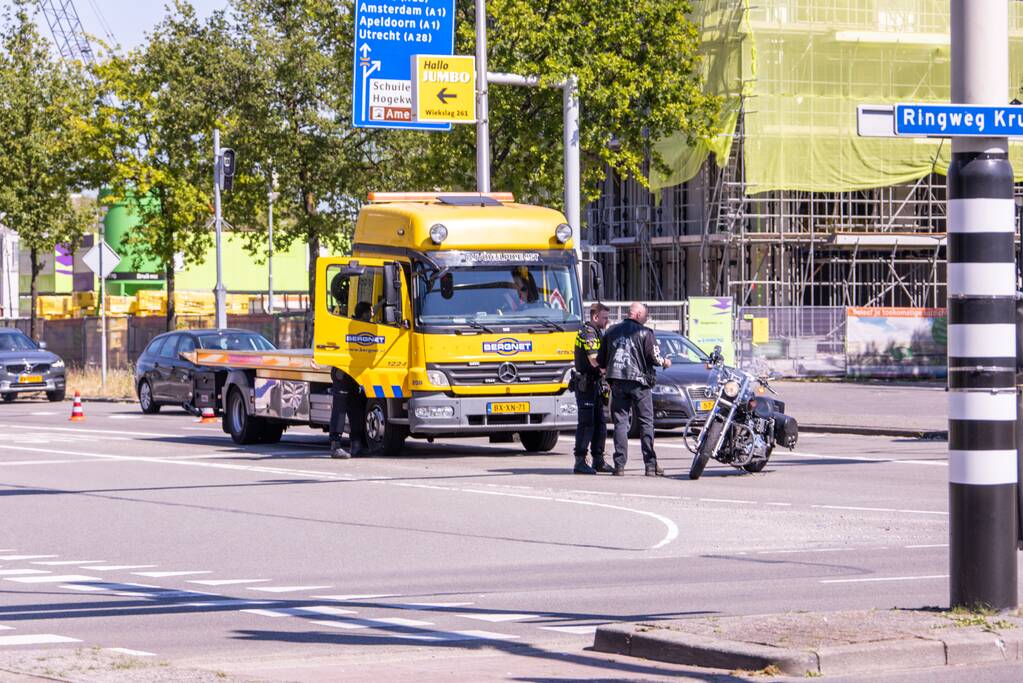 Motorrijder gewond bij ongeval