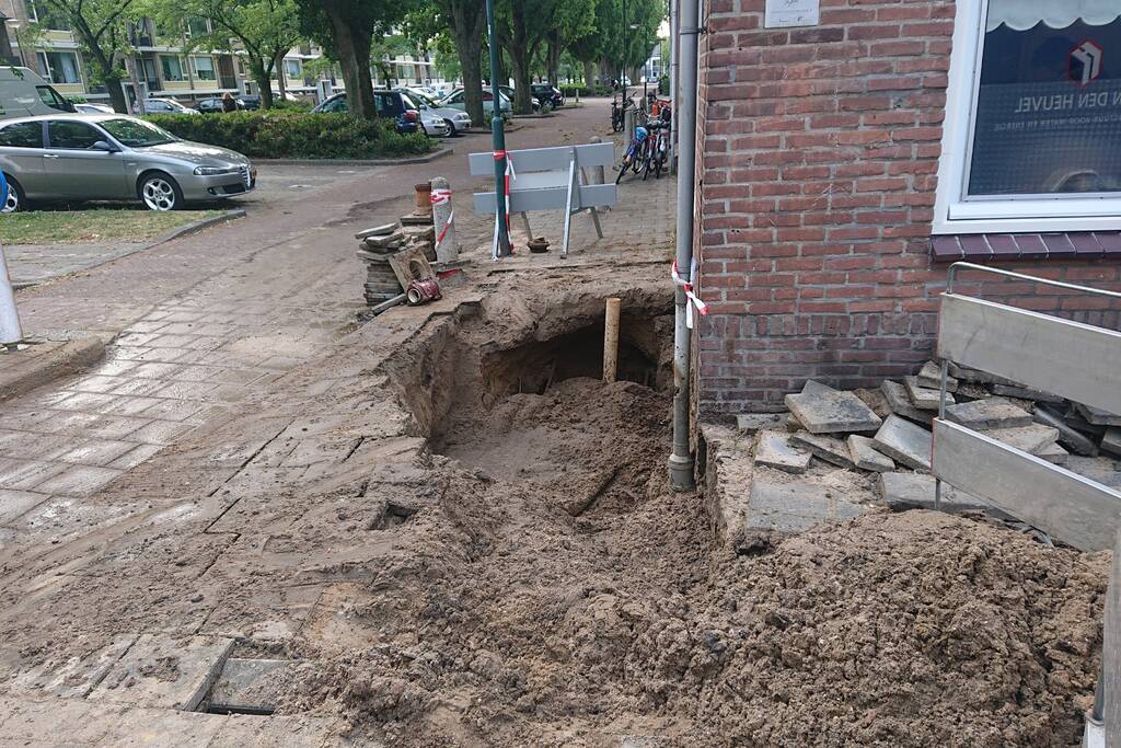 Wederom waterleiding gesprongen