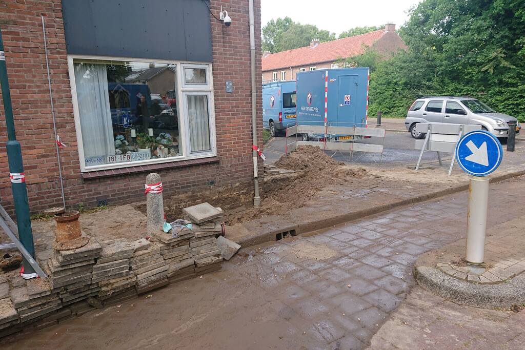 Wederom waterleiding gesprongen