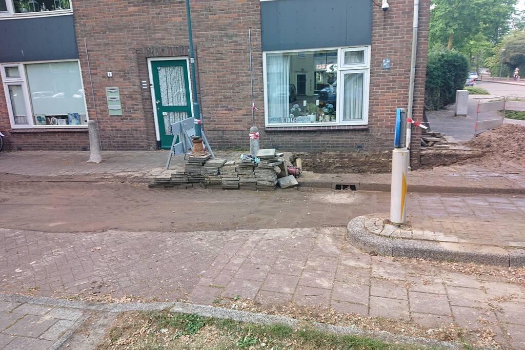 Wederom waterleiding gesprongen