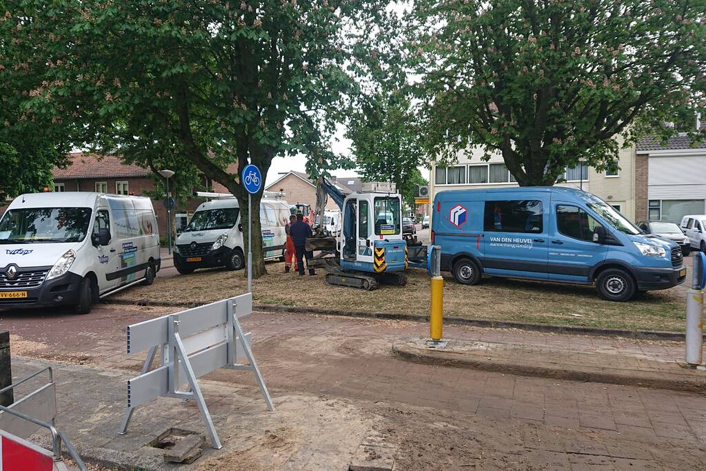Wederom waterleiding gesprongen
