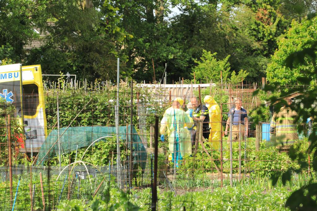 Persoon overleden op volkstuinenterrein