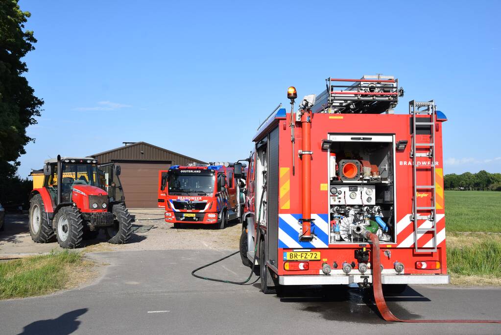 Uitslaande brand in schuur snel onder controle