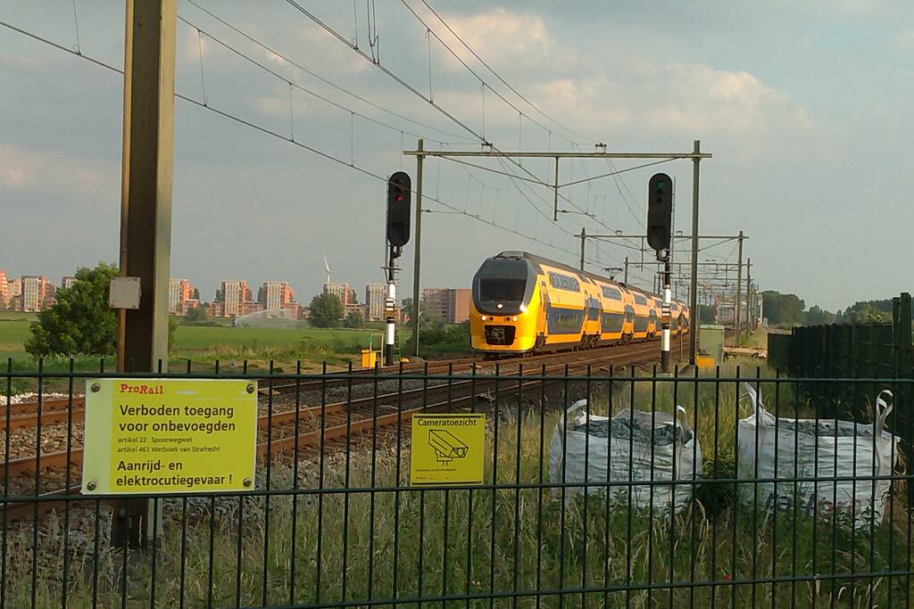 Spoorbomen overweg in storing