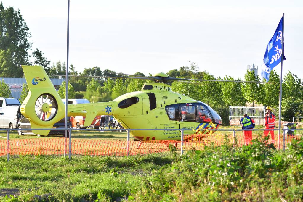 Persoon gewond na ongeval op crossbaan