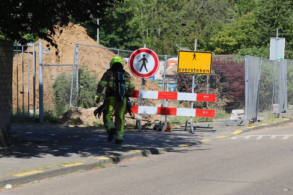 Gasleiding geraakt bij graafwerkzaamheden