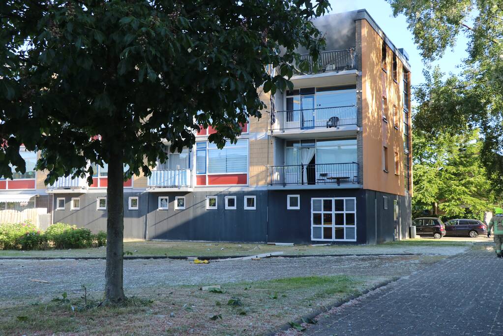 Brand na explosie in flatwoning