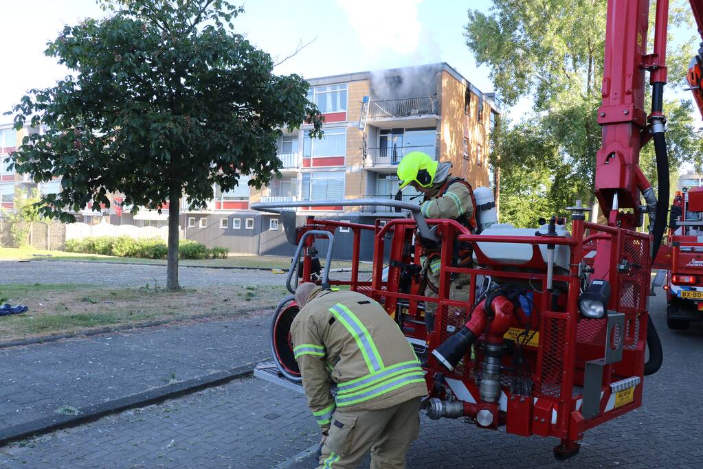 Brand na explosie in flatwoning